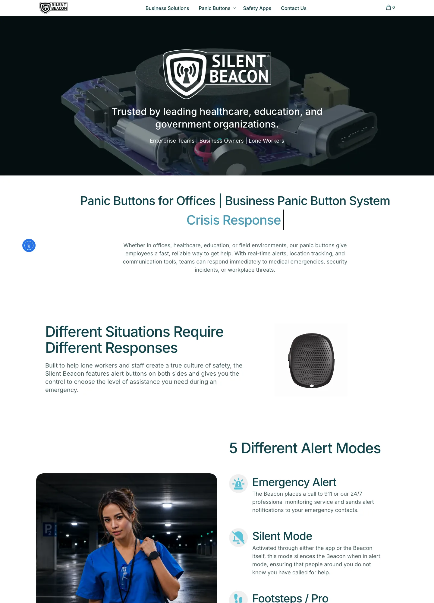 Silent Beacon: personal safety apps and web portal